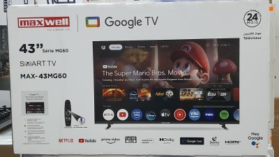 Promotion téléviseur maxwell 43 pouces smart Google tv 