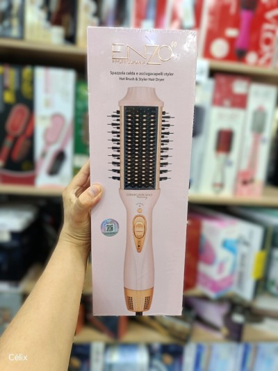 ENZO Brosse 2en1 soufflante et Lissante 1500w