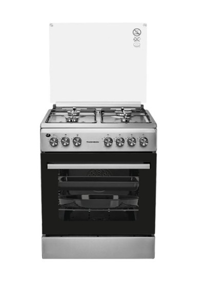 THOMSON Cuisinière MAXIMA 4 feux Gaz-Gaz ventilé 67L INOX