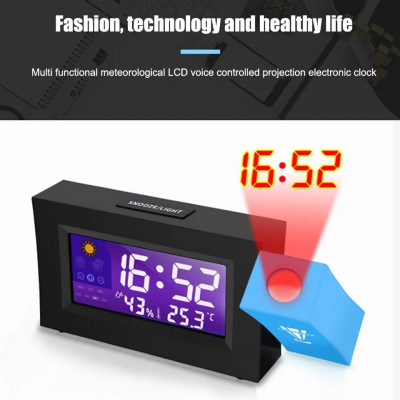 HORLOGE NUMERIQUE AVEC PROJECTEUR DU TEMPS ساعة رقمية مع خاصية إسقاط الوقت بالليزر