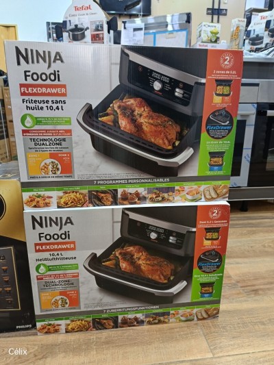 NINJA Foodi FlexDrawer Friteuse Air Fryer 10.4L dual zone AF500EU