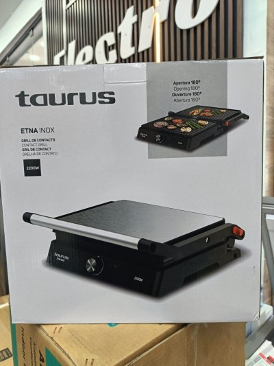 Taurus Panineuse Grill électrique et plaque 2 en 1 Etna Inox Ouverture à 180* 2200w