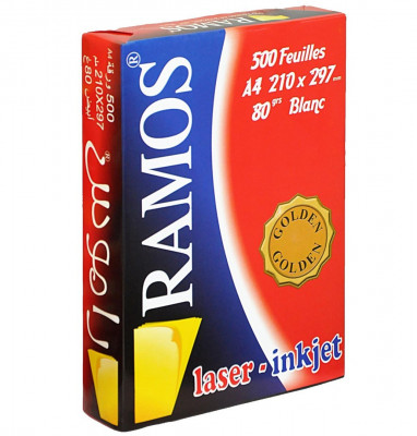 Rame de papier RAMOS Golden A4 80g 500 Feuilles 