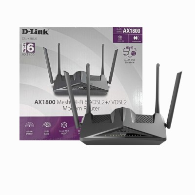 Modem-Routeur Tout-enUn DLink DSLX1852E WiFi 6 AX1800