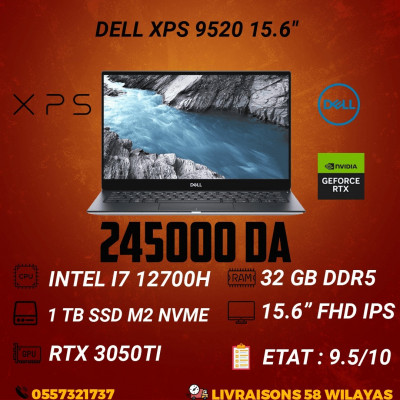 DELL XPS 9520 15.6" I7 12TH 32 GB 1 TB SSD RTX 3050TI
