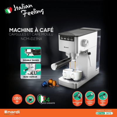 روبوت-خلاط-عجان-machine-a-cafe-2-en-1-nardi-italienne-20-bars-الجزائر-وسط