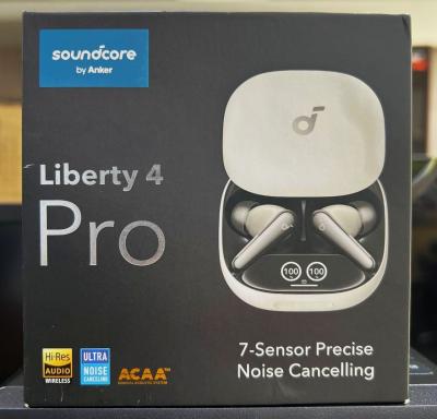 SOUNDCORE LIBERTY 4 PRO - TRUE WIRLESSE EARBUDS - 7 CAPTEURS - ULTRA NC 3.0 - HI-FI - IPX5 - WHITE 