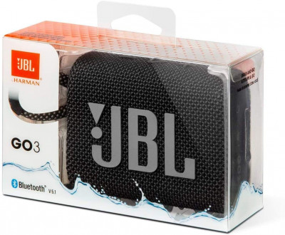 Enceinte JBL GO 3 Bluetooth portable et légère  Étanche à l’eau et à la poussière – Autonomie 5 hrs