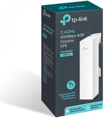 TP-Link CPE210 Point d'Accès Extérieur Wi-Fi 2.4GHz 300 Mbps 9DBi