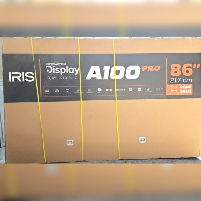 IRIS ÉCRAN INTERACTIF - A100 PRO 86" TACTILE - 4K UHD - ANDROID - WIFI 6 - BLUETOOTH - SUPPORT