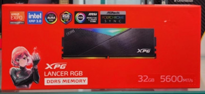 RAM ADATA XPG LANCER RGB DDR5 DESKTOP - 32GB DDR5 U-DIMM - 5600 MHz - PC5 51200 - 1.35V - BLACK
