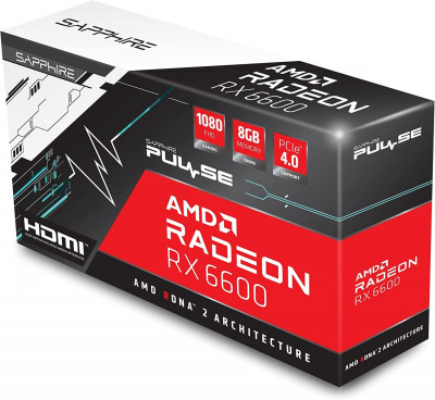 Sapphire Pulse AMD Radeon RX 6600 Gaming 8GB GDDR6 HDMI DisplayPort - PCI Express