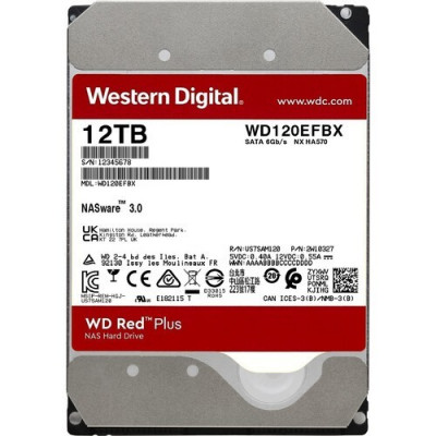WD RED 12To NAS - 3.5" - SATA 6.0 Gb/S - Disque dur interne - 7200 RPM - WD121KFBX