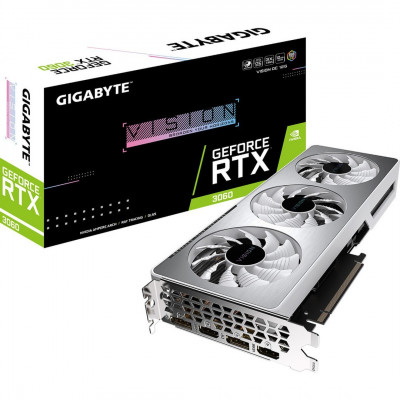 Gigabyte GeForce RTX 3060 VISION OC 12G - LHR - GDDR6 - Dual HDMI/Dual DisplayPort - PCI Express -