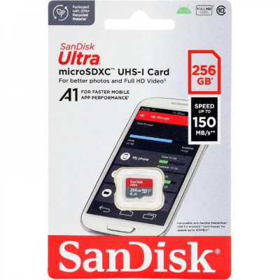 SanDisk Ultra MicroSDXC 256 Go Carte Mémoire UHS  jusqu'à 150 Mo/s