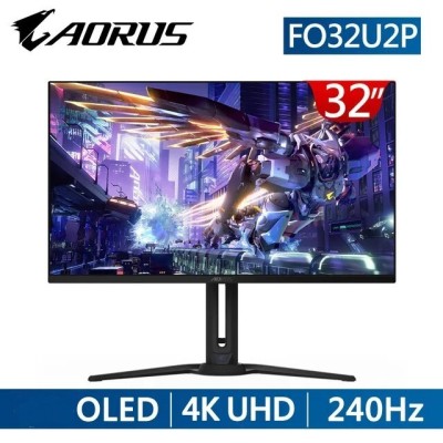 GIGABYTE AORUS FO32U2P - GAMING MONITEUR 32" 4K - OLED - 240HZ - 0.03MS - HDR400 -PIVOT - RGB -BLACK