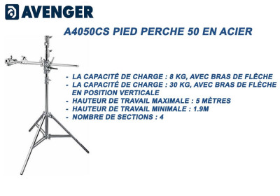 Avenger A4050CS Pied Perche 50 en acier