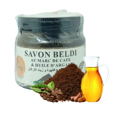 Savon Exfoliant Révélateur d'Éclat au Café & Huile d'Argan Précieuse : Rituel Peau Neuve & Énergie