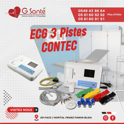 Electrocardiographe ECG Contec 300G (3 pistes) avec interprétation