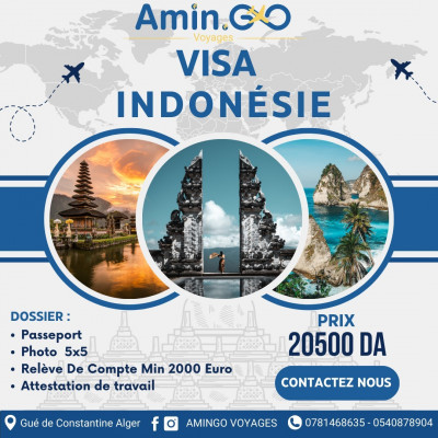 visa Indonésie Bali électronique ou sticker  