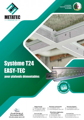 Ossature Métallique METATEC, Structure De Faux Plafond Démontable en T24
