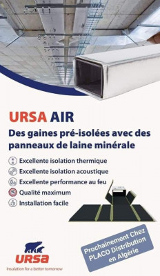 Gaine Pré-isoler URSA / Gaine D'aération / Gaine de Climatisation