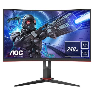 ECRAN AOC C32G2ZE - GAMING 32" FHD - 240HZ - DALL VA CURVED - 0.5MS - DP/HDMI - AJUSTABLE - BLACK