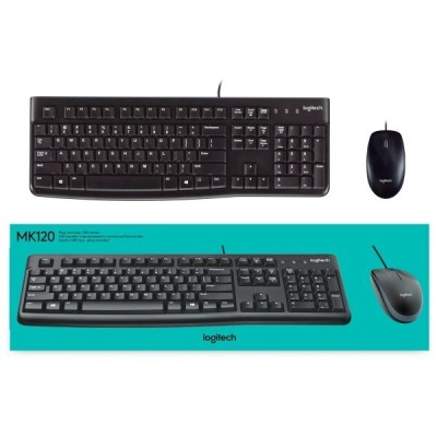 Clavier + Souris Logitech MK120 - Filaire - Originale - 