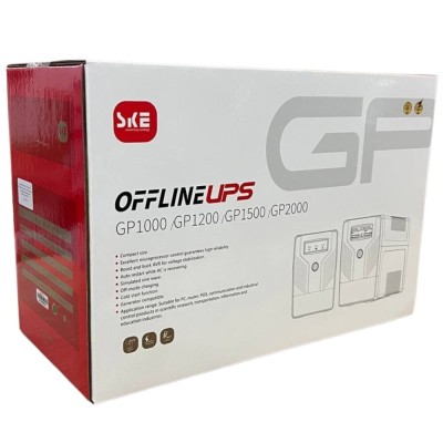 ONDULEUR SKE GP1000 - 1000VA / 720W - 6 SORTIES - AFFICHAGE LED - CONTRE SURTENSION - NOIR