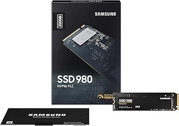 Samsung 980 - 250 Go SSD NVMe M.2, PCIe 3.0 - Disque Interne