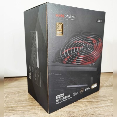 MARS GAMING MBP750M - ALIMENTATION 80 PLUS BRONZE - FULL MODULAIRE - 140 MM SILENCIEUX - BLACK