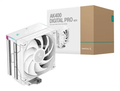  DEEPCOOL AK400 DIGITAL PRO - AIRCOOLING 120 MM - INTEL & AMD - ARGB - ÉCRAN LCD - 2000 RPM - WHITE