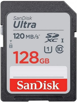 SanDisk Ultra Carte Mémoire 128Go SDXC Jusqu'à 120 Mo/S