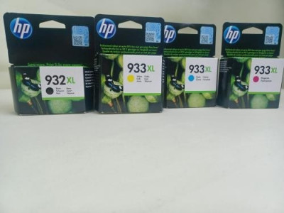 HP 932XL - 933XL Pack De 4 Cartouches D'Encre Noire, Cyan, Magenta Et Jaune - Capacités Authentiques