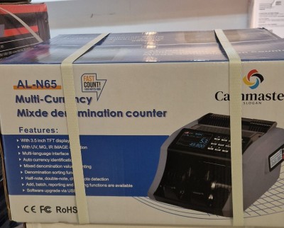  CASHMASTER COMPTEUSE DE BILLET AL-N65 - COMPTEUSE - TRIEUSE - DÉTECTUS FAUX BILLETS - LCD - BLACK