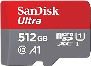 SanDisk Ultra Micro SD 512Go Carte Mémoire UHS - Jusqu'à 150 Mo/S