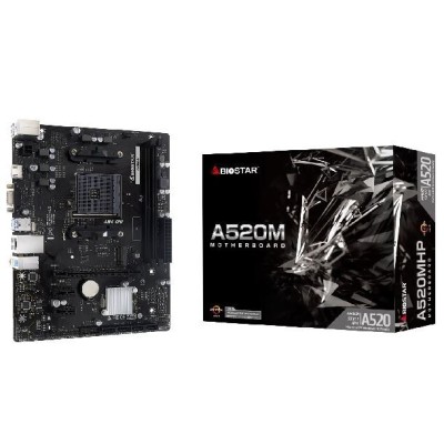 BIOSTAR A520MHP - CARTE MÈRE MICRO-ATX - AMD AM4 - AMD A520 2 X DDR4 - SATA III - SLOT M.2 - BLACK