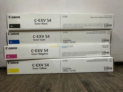 JEU TONER CANON C-EXV 54 ORIGINAL - 15500 PAGES - 4 COULEUR NOIR - JAUNE - CYAN - MAGENTA 