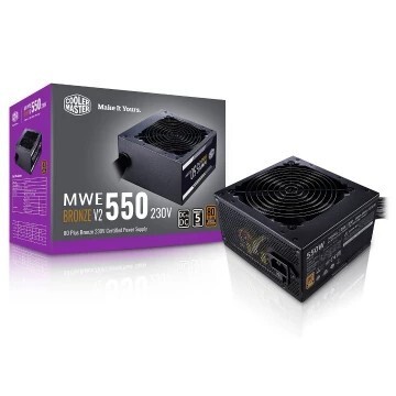 COOLER MASTER MWE 550W V2 - ALIMENTATION 80 PLUS BRONZE - DC TO CD - ATX12V - 2 X PCI-E 6 - NOIR