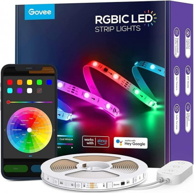 Govee RGBIC LED Strip Lights 5m Wi-Fi-Bluetooth- RVBIC-Alexa And Google Assistant Compatible Lights