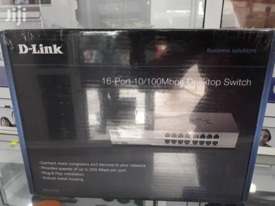 D-Link   16 Ports 10/100Mbps   DES-1016D Desktop Switch