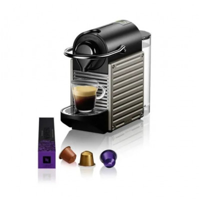 Machine à café KRUPS NESPRESSO PIXIE Titane Cafetière à capsules espresso YY4127FD