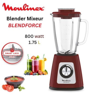 Blender Mixeur Moulinex Blendforce 800W 1.75L En Verre 2 vitesses Fonction Ice Crush - خلاط كهربائي