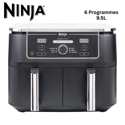 Friteuse Air Fryer NINJA sans huile 9.5L 2470W avec 2 tiroirs et 6 Programmes Foodi MAX Dual Zone