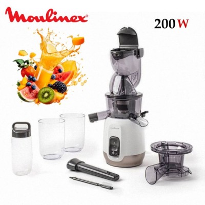 Centrifugeuse Extracteur De Jus Moulinex 200W Avec 2 Récipients 800mL et Gourde 600mL - عصارة