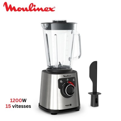 Blender Mixeur Moulinex PerfectMix+ En Verre - 1200W 2L avec 15 vitesses et 6 Lames - خلاط كهربائي