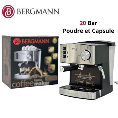 Machine a Café a Bras Bergmann - 20 Bar - Poudre Et Capsule - ماكينة قهوة