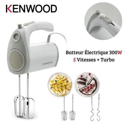 Batteur Mixeur Électrique KENWOOD 300W Avec 5 Vitesses et Turbo - HMP20 - خلاط يدوي