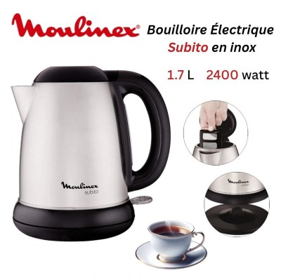 Bouilloire Électrique Moulinex Subito 1.7L 2400W Inox - Moulinex Subito BY540D10 - غلاية كهربائية