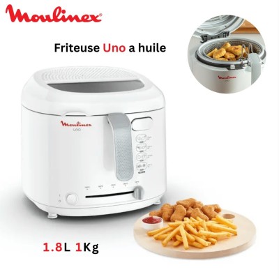 Friteuse Électrique Moulinex UNO a huile 1.8L 1470W 1KG Blanc - Moulinex AF203110